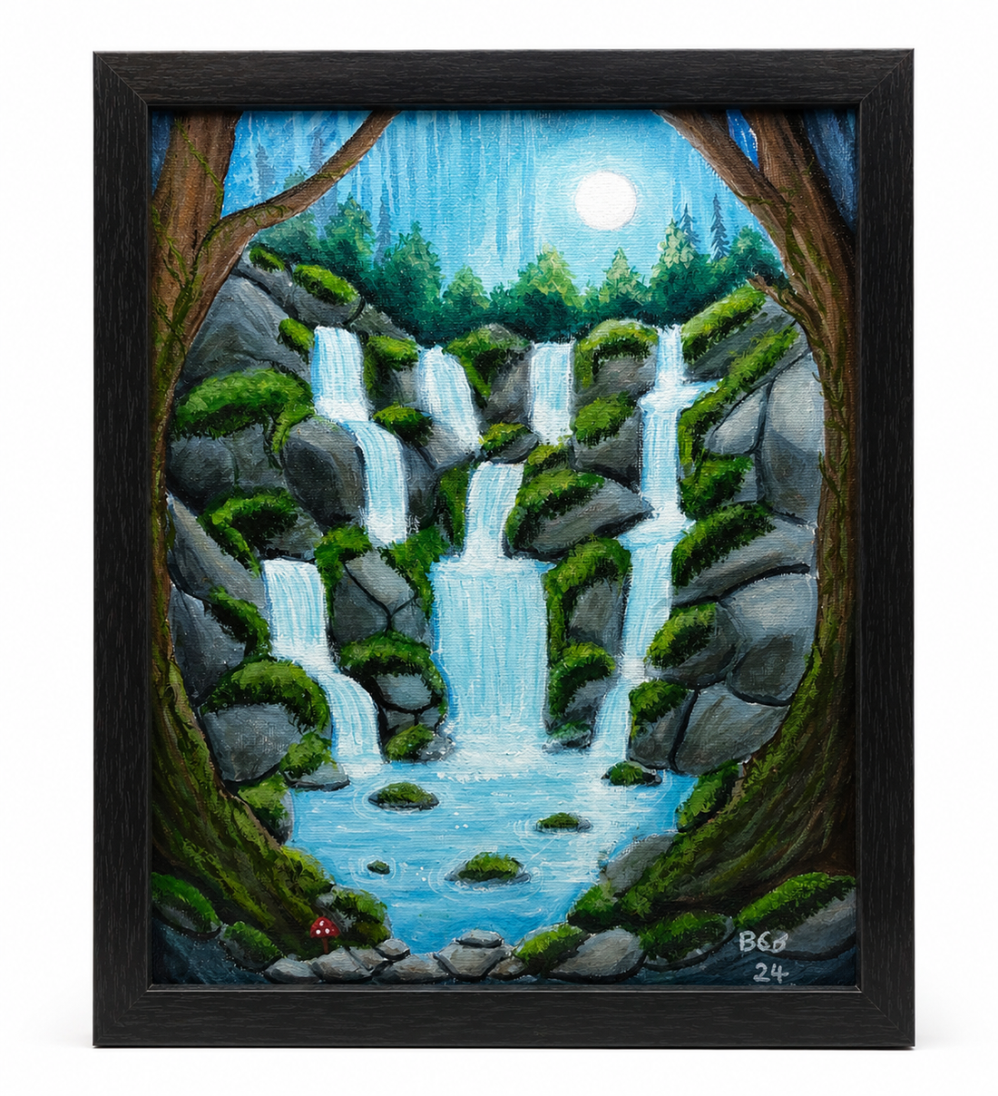 Forest Waterfall — Painting a Hidden Place Beneath the Trees